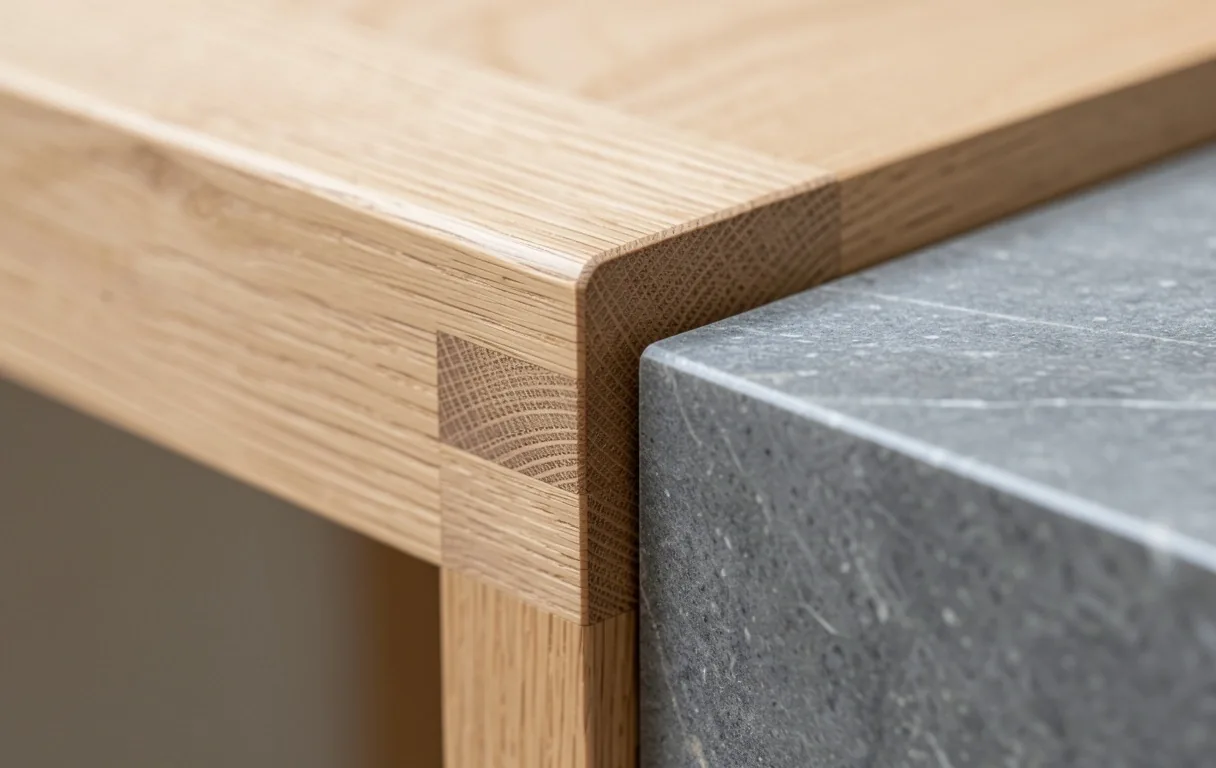 Material junction detail
